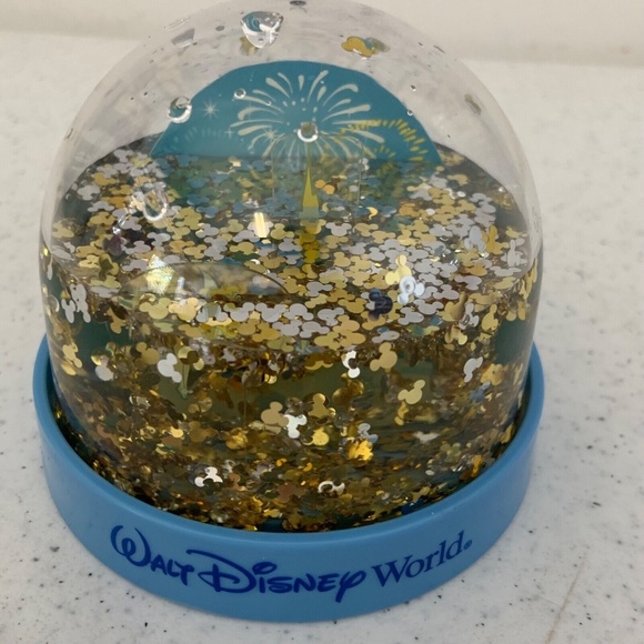 Walt Disney World Small Tinkerbell & Castle Mickey Head Plastic Snow Globe - Picture 4 of 12